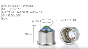 laser diode component and ball lens cap